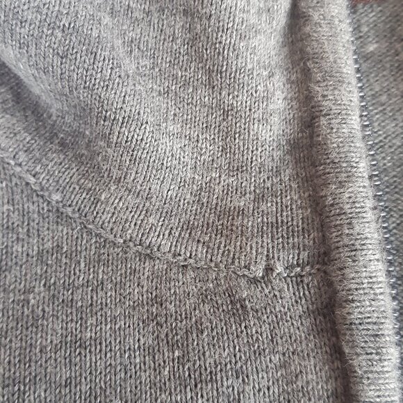 Michael Kors SZ M Quarter Zip 100% Cotton Jersey Knit Gray Men's Mock Neck Top - Picture 15 of 15